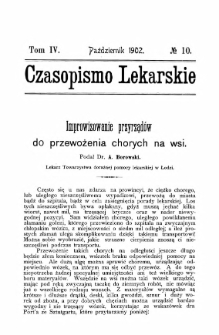 Czasopismo Lekarskie R.IV, z.10 (1902)