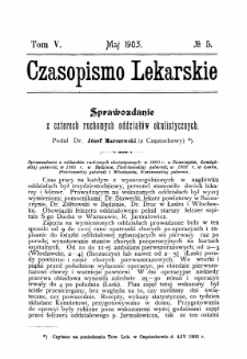 Czasopismo Lekarskie R.V, z.2 (1903)