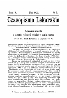 Czasopismo Lekarskie R.V, z.5 (1903)