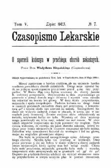 Czasopismo Lekarskie R.V, z.7 (1903)