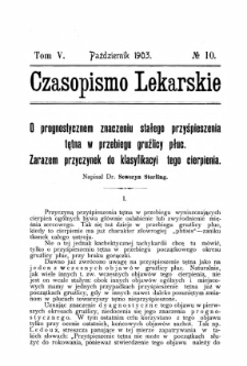 Czasopismo Lekarskie R.V, z.10 (1903)