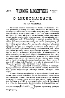 Wiadomości Farmaceutyczne R.XVII, z.6 (1890)