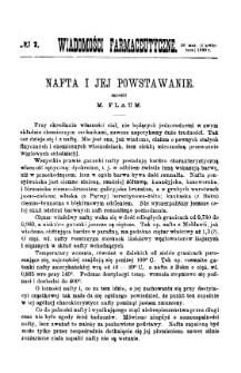 Wiadomości Farmaceutyczne R.XVII, z.7 (1890)