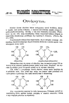 Wiadomości Farmaceutyczne R.XVII, z.15 (1890)