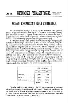 Wiadomości Farmaceutyczne R.XVII, z.17 (1890)