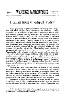 Wiadomości Farmaceutyczne R.XVII, z.18 (1890)