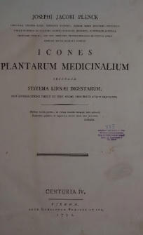 Incones plantarium medicinalium secundom systema limmaei digestarium