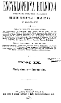 Encyklopedya rolnicza T.9 (Plenipotencya - Pełnomocnictwo)