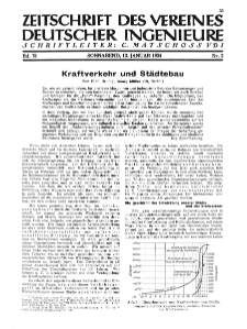 Zeitschrift des Vereines Deutscher Ingenieure R. 78, nr 2 (1934)