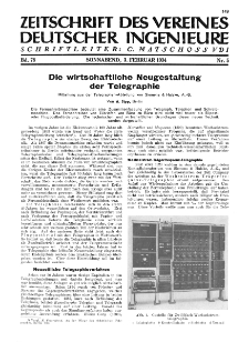 Zeitschrift des Vereines Deutscher Ingenieure R. 78, nr 5 (1934)