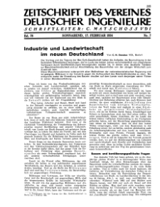 Zeitschrift des Vereines Deutscher Ingenieure R. 78, nr 7 (1934)