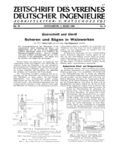 Zeitschrift des Vereines Deutscher Ingenieure R. 78, nr 9 (1934)