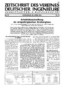 Zeitschrift des Vereines Deutscher Ingenieure R. 78, nr 17 (1934)