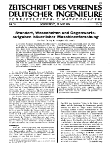 Zeitschrift des Vereines Deutscher Ingenieure R. 78, nr 21 (1934)