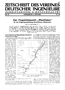 Zeitschrift des Vereines Deutscher Ingenieure R. 78, nr 22 (1934)