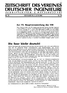 Zeitschrift des Vereines Deutscher Ingenieure R. 78, nr 23 (1934)