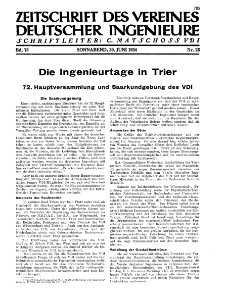 Zeitschrift des Vereines Deutscher Ingenieure R. 78, nr 26 (1934)