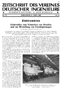 Zeitschrift des Vereines Deutscher Ingenieure R. 76, nr 15 (1932)