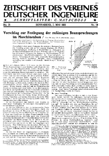 Zeitschrift des Vereines Deutscher Ingenieure R. 76, nr 19 (1932)