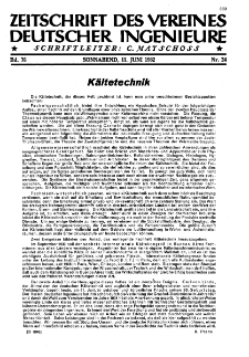 Zeitschrift des Vereines Deutscher Ingenieure R. 76, nr 24 (1932)