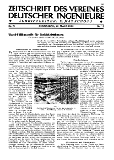 Zeitschrift des Vereines Deutscher Ingenieure R. 73, nr 12 (1929)
