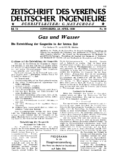 Zeitschrift des Vereines Deutscher Ingenieure R. 73, nr 16 (1929)