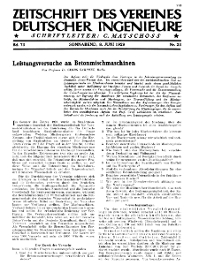 Zeitschrift des Vereines Deutscher Ingenieure R. 73, nr 23 (1929)