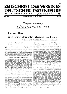 Zeitschrift des Vereines Deutscher Ingenieure R. 73, nr 25 (1929)