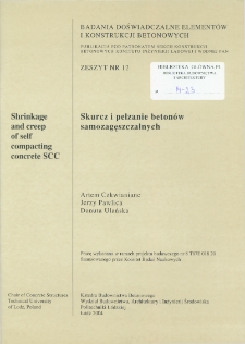 Skurcz i pełzanie betonów samozagęszczalnych z.12 (2004)