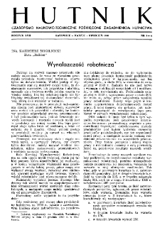 Hutnik : miesięcznik Związku Polskich Hut Żelaznych R. XVII nr 3-4 (1950)