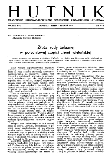 Hutnik : miesięcznik Związku Polskich Hut Żelaznych R. XVII nr 7-8 (1950)