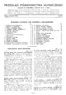 Przegląd piśmiennictwa hutniczego nr 3-4 (1950)