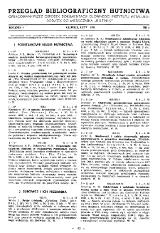 Przegląd bibliograficzny hutnictwa R. 4 nr 2 (1951)