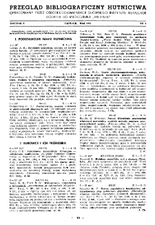 Przegląd bibliograficzny hutnictwa R. 4 nr 5 (1951)