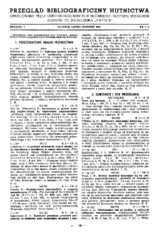 Przegląd bibliograficzny hutnictwa R. 4 nr 7-8 (1951)