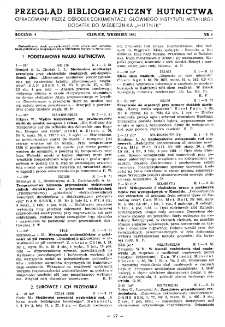 Przegląd bibliograficzny hutnictwa R. 4 nr 9 (1951)