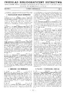 Przegląd bibliograficzny hutnictwa R. 4 nr 11 (1951)