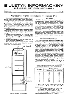 Biuletyn Informacyjny Gł&oacute;wnego Instytutu Metalurgii R. II nr 12 (1951)