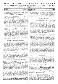 Przegląd bibliograficzny hutnictwa R. 5 nr 4 (1952)