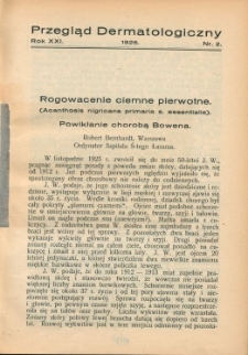 Przegląd Dermatologiczny: organ Polskiego T-wa Dermatologicznego 1926, R. XXI, nr 2