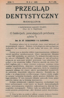 Przegląd Dentystyczny R. V (1925) nr 5