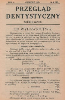 Przegląd Dentystyczny R. V (1925) nr 6 (30)
