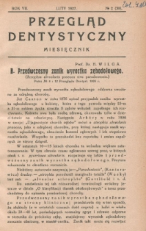 Przegląd Dentystyczny 1927, R. VII, nr 2 (50)