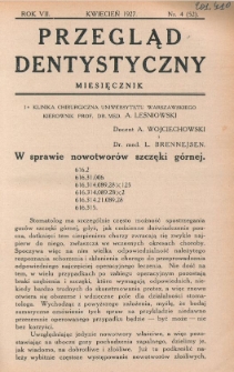 Przegląd Dentystyczny R. VII (1927) nr 4 (52)