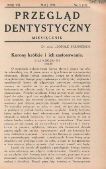 Przegląd Dentystyczny R. VII (1927) nr 5 (53)