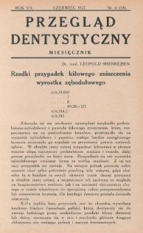 Przegląd Dentystyczny R. VII (1927) nr 6 (54)