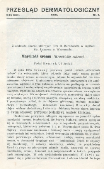 Przegląd Dermatologiczny R. XXII (1927) nr 2
