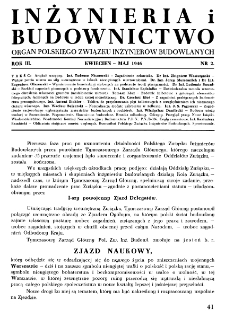 Inżynieria i Budownictwo : organ Związku Polskich Inżynierów Budowlanych R. III nr. 2 (1946)