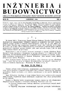 Inżynieria i Budownictwo : organ Związku Polskich Inżynierów Budowlanych R. III nr. 3 (1946)