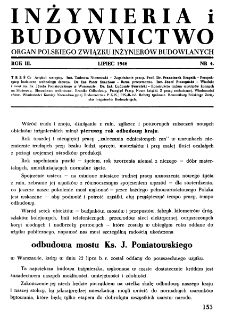 Inżynieria i Budownictwo : organ Związku Polskich Inżynierów Budowlanych R. III nr. 4 (1946)